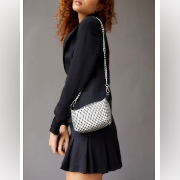 Urban Outfitters Handbags - Brand new Chained mini silver bag